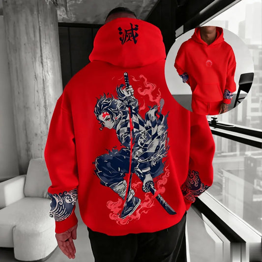 25 Cosplay Fashion Demon Slayer Hooded Sweatshirt Men Women Anime Pullover Hoodie Oversize Casual Streetwear Long Sleeve Autumn