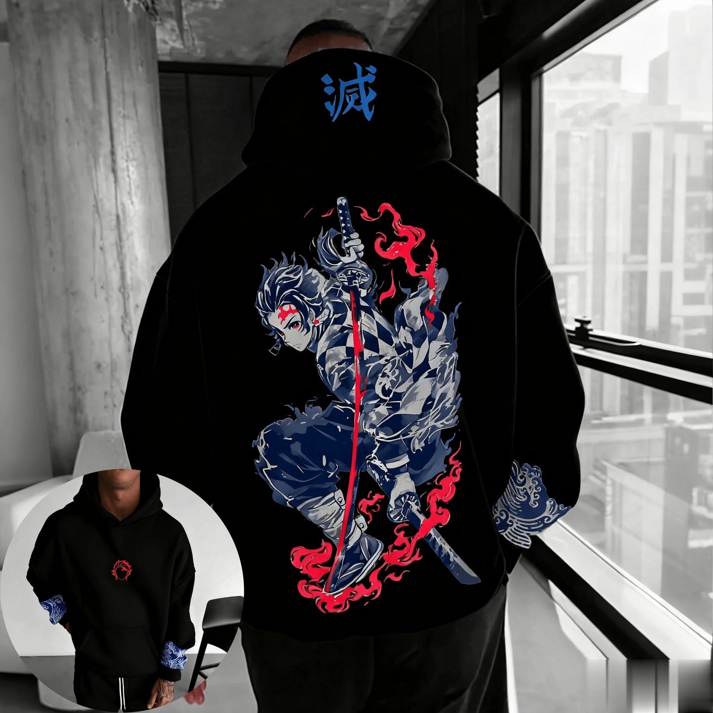 25 Cosplay Fashion Demon Slayer Hooded Sweatshirt Men Women Anime Pullover Hoodie Oversize Casual Streetwear Long Sleeve Autumn