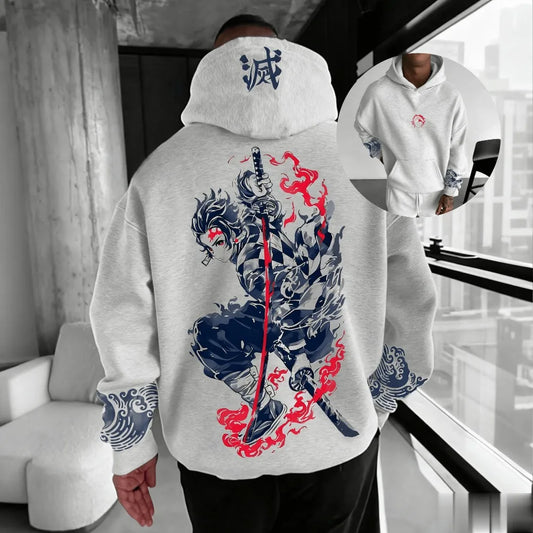 25 Cosplay Fashion Demon Slayer Hooded Sweatshirt Men Women Anime Pullover Hoodie Oversize Casual Streetwear Long Sleeve Autumn